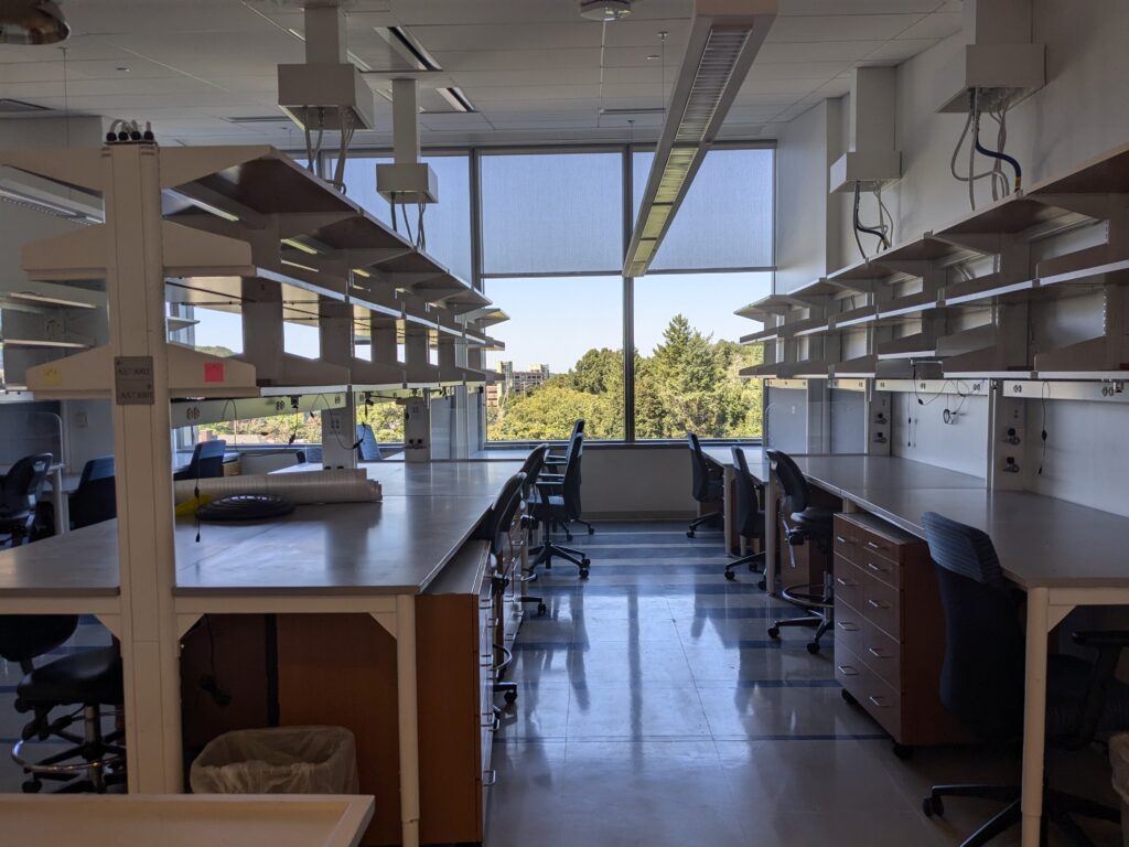 The Bondeson lab is open, but very empty